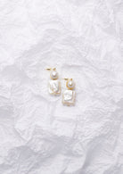 Handmade Arja Earring for modern brides with pearl and golden details.
